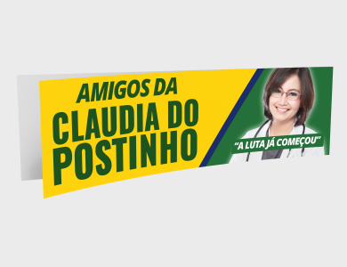 Adesivo Político de Parachoque em Vinil 7,5x26 - 4x0 - 500 unid