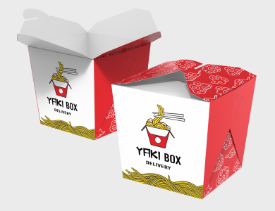 Embalagem Box com Encaixe Papel Alimentício 270g com Película Antigordura 8x8x10cm - 4x0 - 250 unid