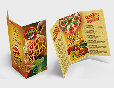 Folder com 2 Dobras Couchê 120g Verniz Total Frente e Verso 21x29,7cm - 4x4 - 2500 unid