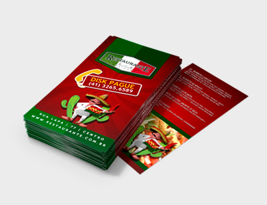 Folder/Filipeta Couchê 90g Sem Verniz 10x21cm - 4x4 - 40000 unid